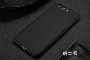 Луксозен силиконов гръб ТПУ ултра тънък МАТ за Huawei P10 VTR-L09 / VTR-L29 черен